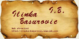 Ilinka Basurović vizit kartica